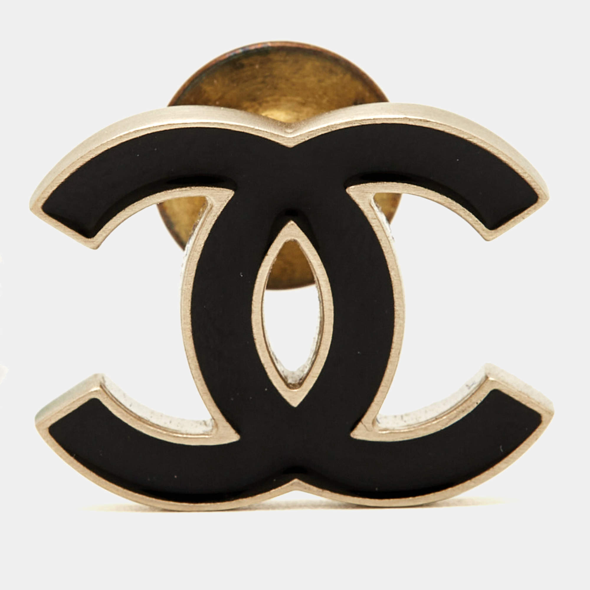 Chanel CC Enamel Gold Tone Pin/Brooch Chanel | TLC US