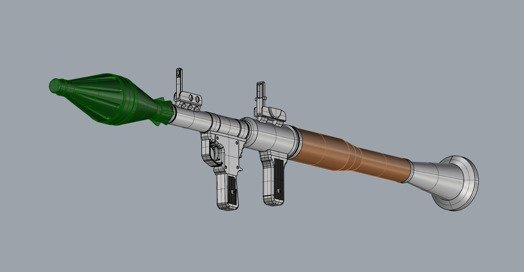 フルスクラッチ RPG-7 ロケットランチャー 3Dプリンター 成形 P フル