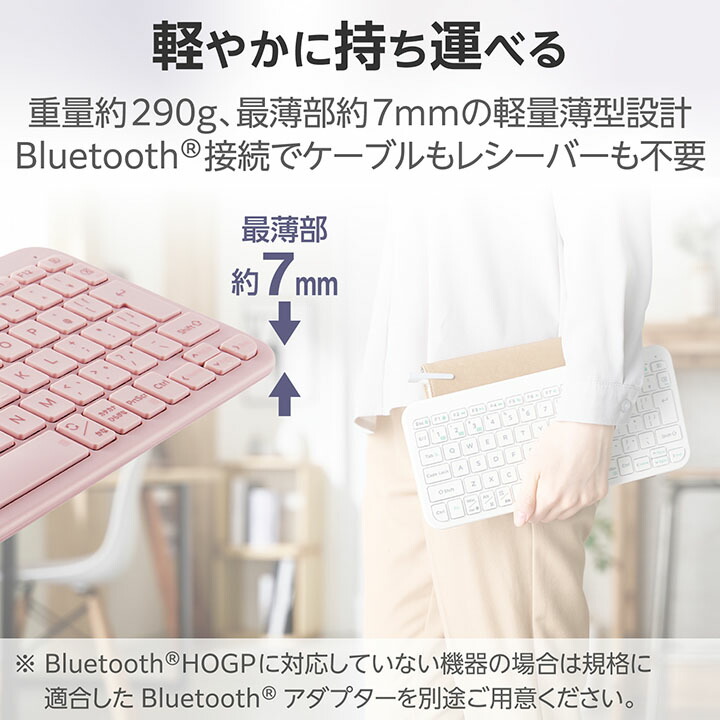 ELECOM エレコム TK-TM10BPPN “Slint” Bluetooth薄型ミニキーボード