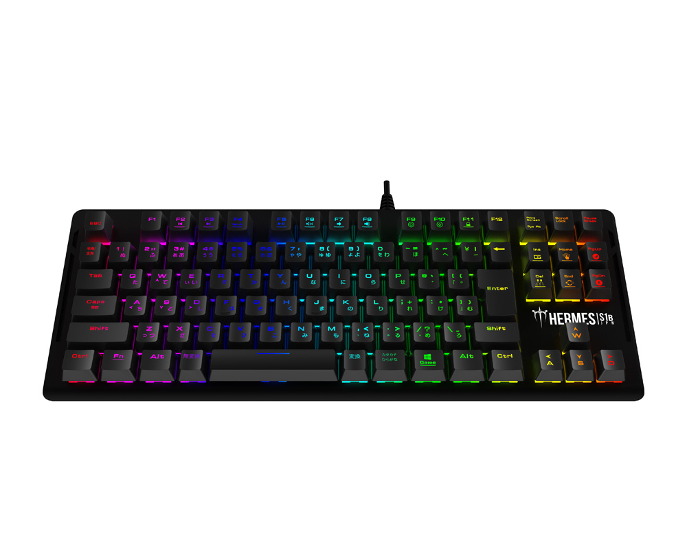 GAMDIAS ガンディアス HERMES S1B-JP RGB 有線 日本語配列テンキーレス