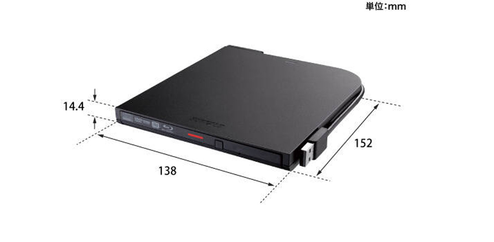 BUFFALO バッファロー BRXL-PT6U3-BKE (ブラック) [BDXL対応 / USB-A