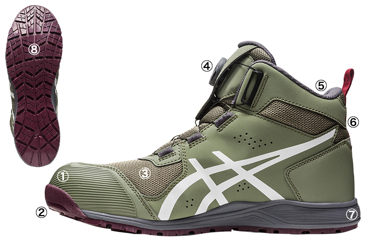 アシックス 安全スニーカーウィンジョブBOA(B9-CP214) | トラスコ中山