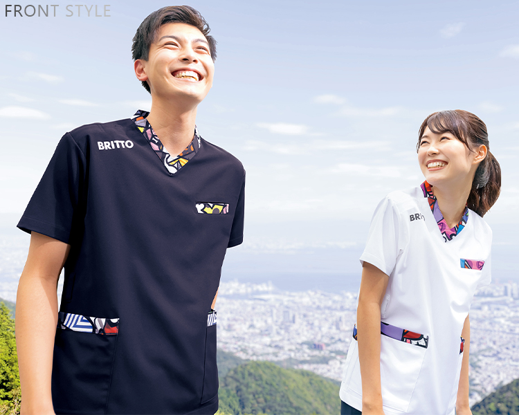BRITTO プリントスクラブ[男女兼用](61-772201) | アイトス株式会社