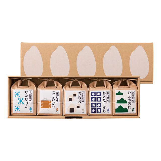 寿々の蔵－SUZUNOKURA－のお米5種食べくらべセット(各1kg)｜お祝い