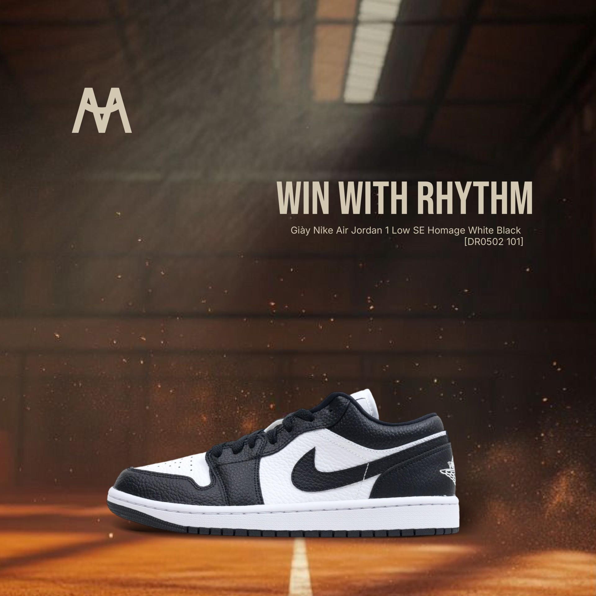 Minhshop.vn - Giày Nike Air Jordan 1 Low SE Homage White Black