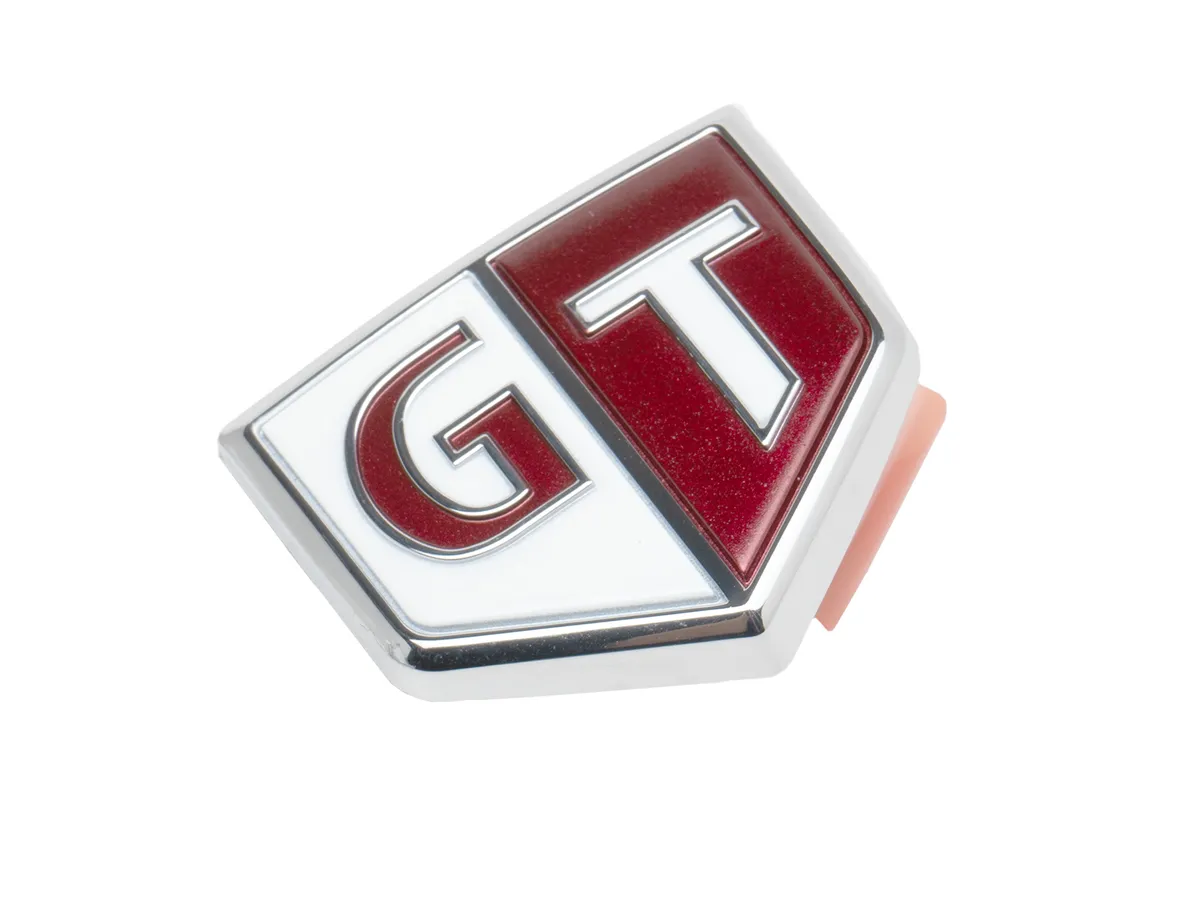 OEM Skyline R34 Front Fender GT Emblem (Red/White)