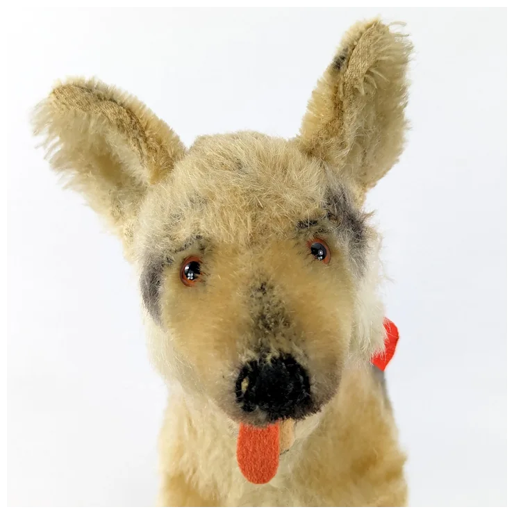 Steiff German Shepherd Dog Arco standing 9 inches produced 1957 to