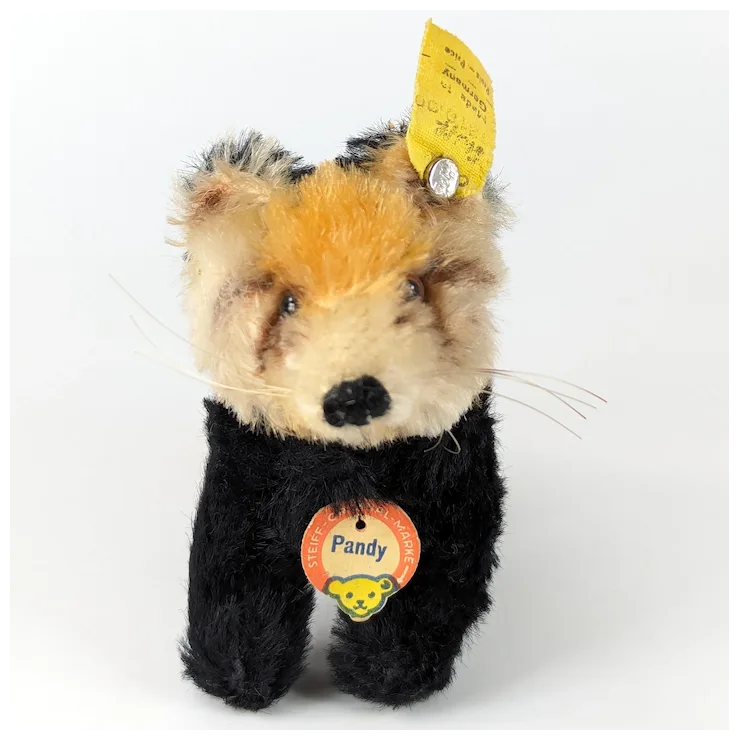Steiff Red Indian Panda all IDs smallest 4 inches Vintage 1963 to