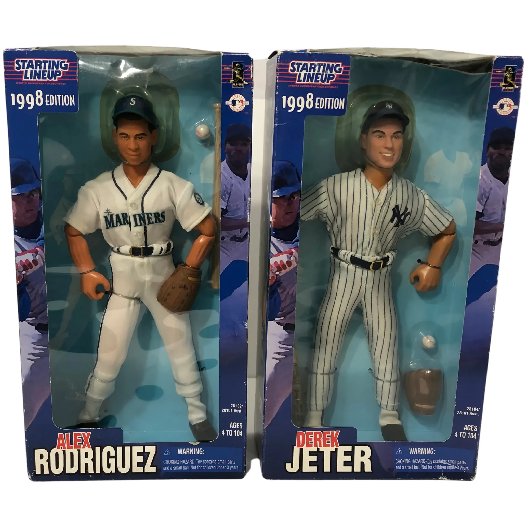 Starting Lineup 1998 Edition Derek Jeter & A-Rod Poseable Figures