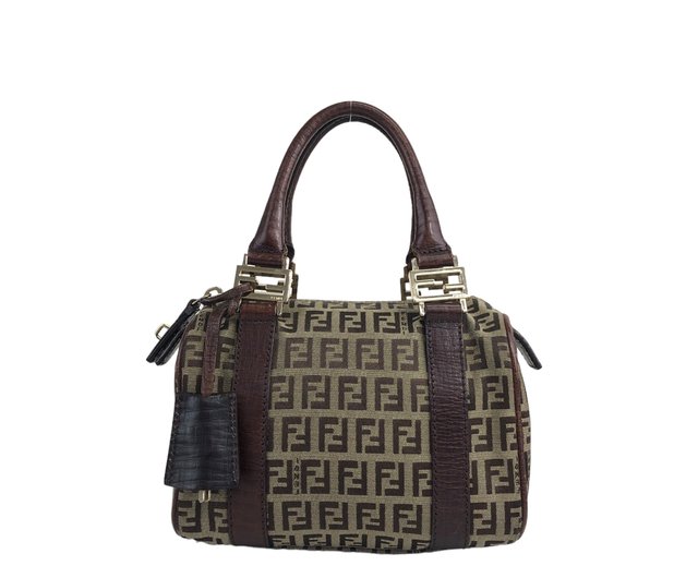 日本直送 名牌中古包 】FENDI フェンディ ズッキーノ ハンドバッグ