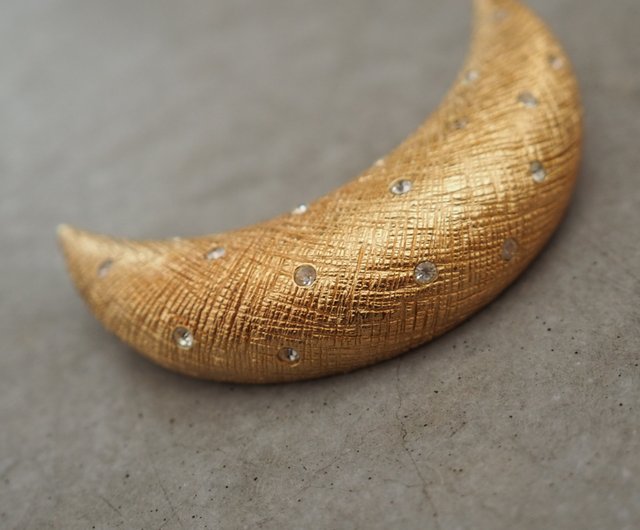 CHRISTIAN DIOR ディオール MOON 月ブローチ ゴールド ヴィンテージ