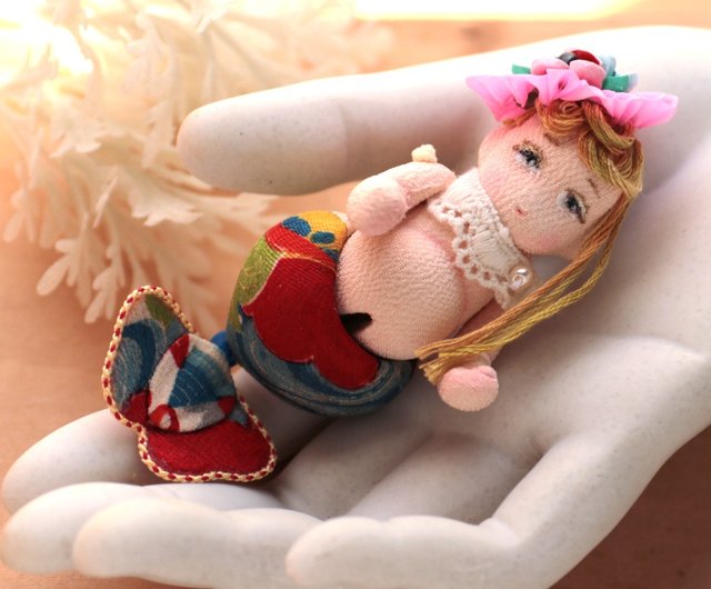 BJD ちりめん細工の金魚の人魚 アートドール 創作人形 Asou Miwa