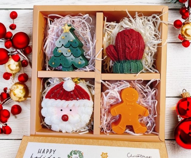 台湾 クリスマスアロマキャンドルギフトボックス - 4個セット Meimu