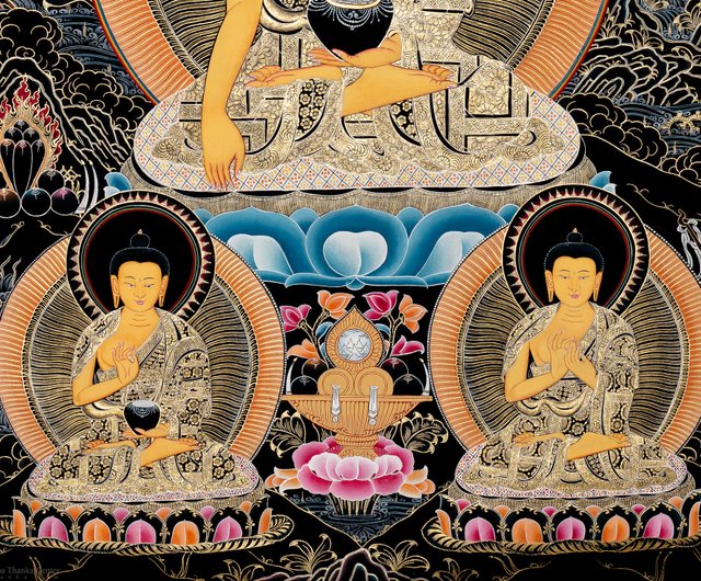 送料無料 50%OFF】ネパール 24Kゴールドの釈迦牟尼仏タンカ絵画 Boudha