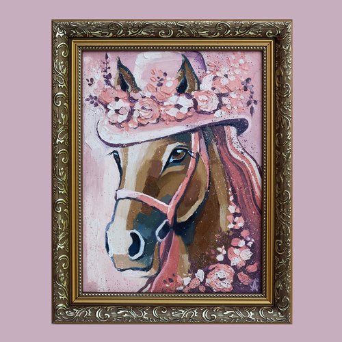 送料無料 15%OFF】ロシア 馬の絵画 農場 オリジナルアート 動物の