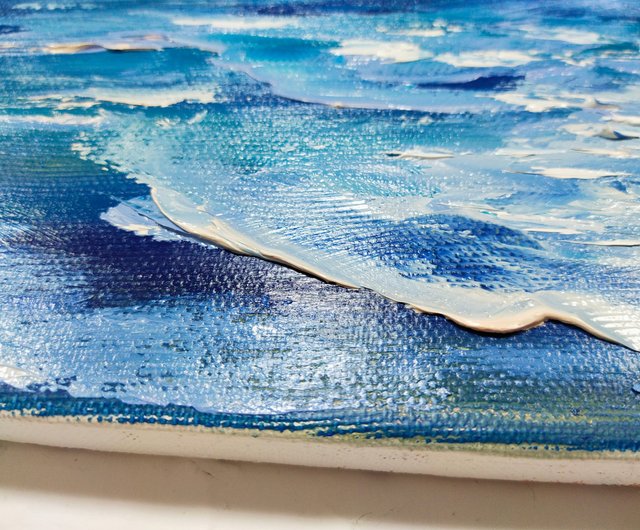 ロシア 海の絵画波オリジナル アート油絵キャンバス AnaskoArt - Pinkoi