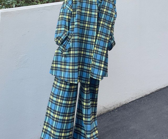 オーバーサイズチェックコート moyan ecri | モヤンエクリ | ブレザー