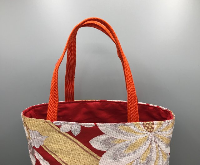 着物 帯 帯締め ハンドメイド トートバッグ リメイク 夏日 | トート
