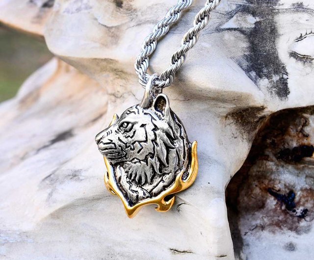 送料無料】台湾 十二支 寅年 焱虎 個性的 ネックレス ユニセックス