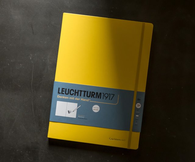 台湾 ドイツ LEUCHTTURM1917 スケッチブック ハードカバー A4+ レモン