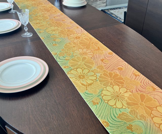 西陣織 着物 帯 テーブルランナー NTR005 Japanese style by C