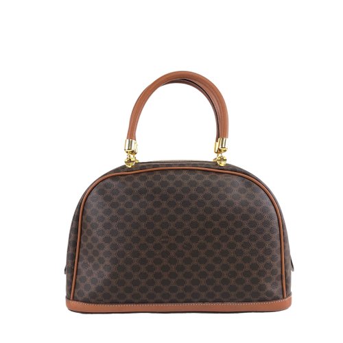 日本直送 名牌中古包 】CELINE セリーヌ マカダム ブラゾン レザー