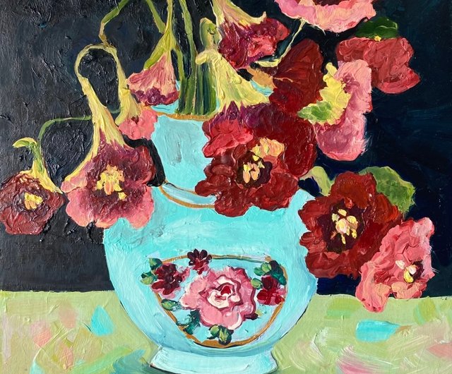 ロシア 花の絵画オリジナル油絵キンレンカの花の絵画マティス装飾 Gala