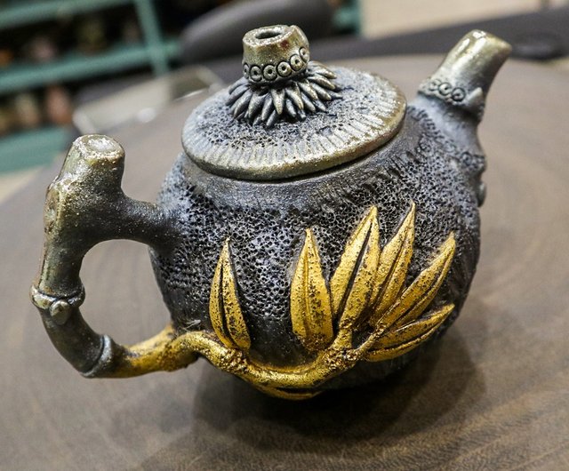 送料無料】台湾 ゴールドオリジナル鉱山手作り薪氷スモーク竹ポット