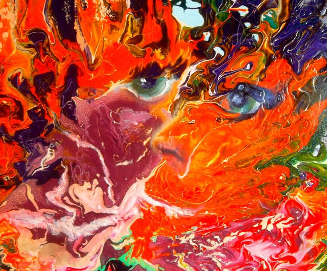 ロシア 抽象画 アート オリジナル 油絵 キャンバス 大 愛 女の子 男