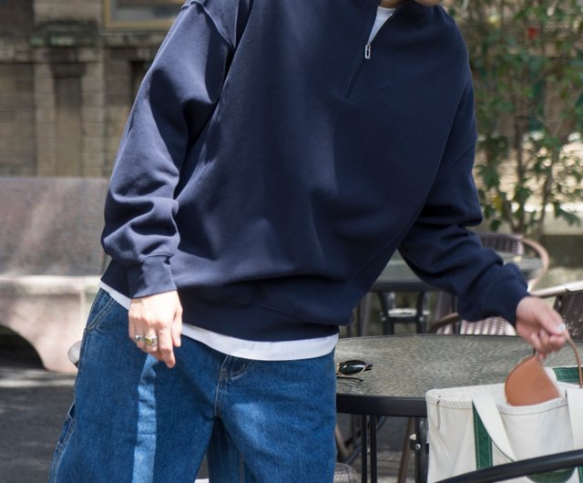 Hoody Cityboy 無地 スタンドカラー ハーフジップ プルオーバー