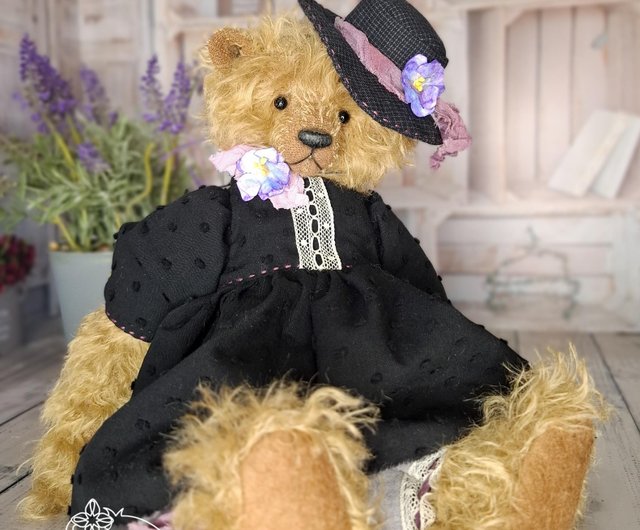 送料無料】ロシア アーティストテディベア モヘアテディベア