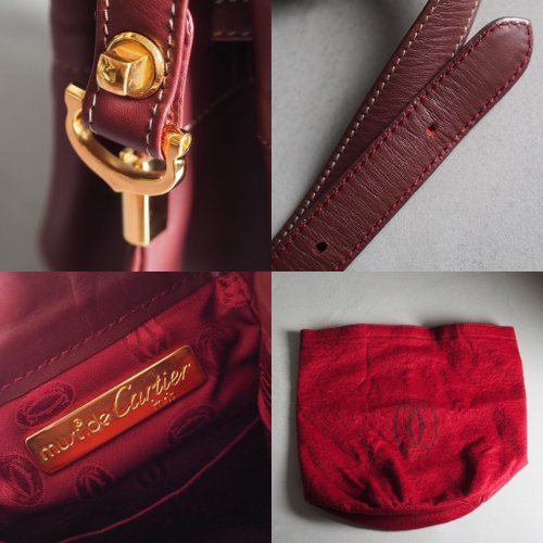 CARTIER カルティエ マストライン 巾着 ショルダーバッグ ヴィンテージ