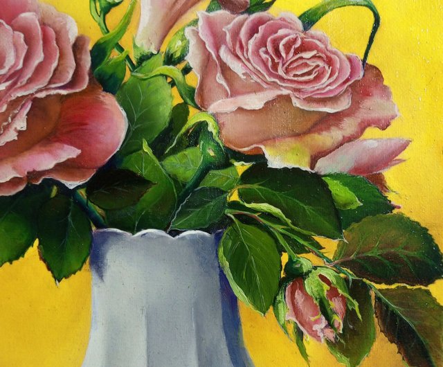 キャンバス油絵 専用 Heroic Roses英雄的なバラ 大きめキャンバス