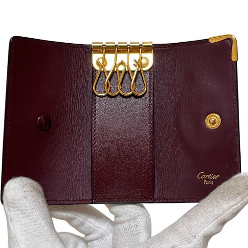 本物 Cartier カルティエ キーケース キーホルダー 4連 マストライン