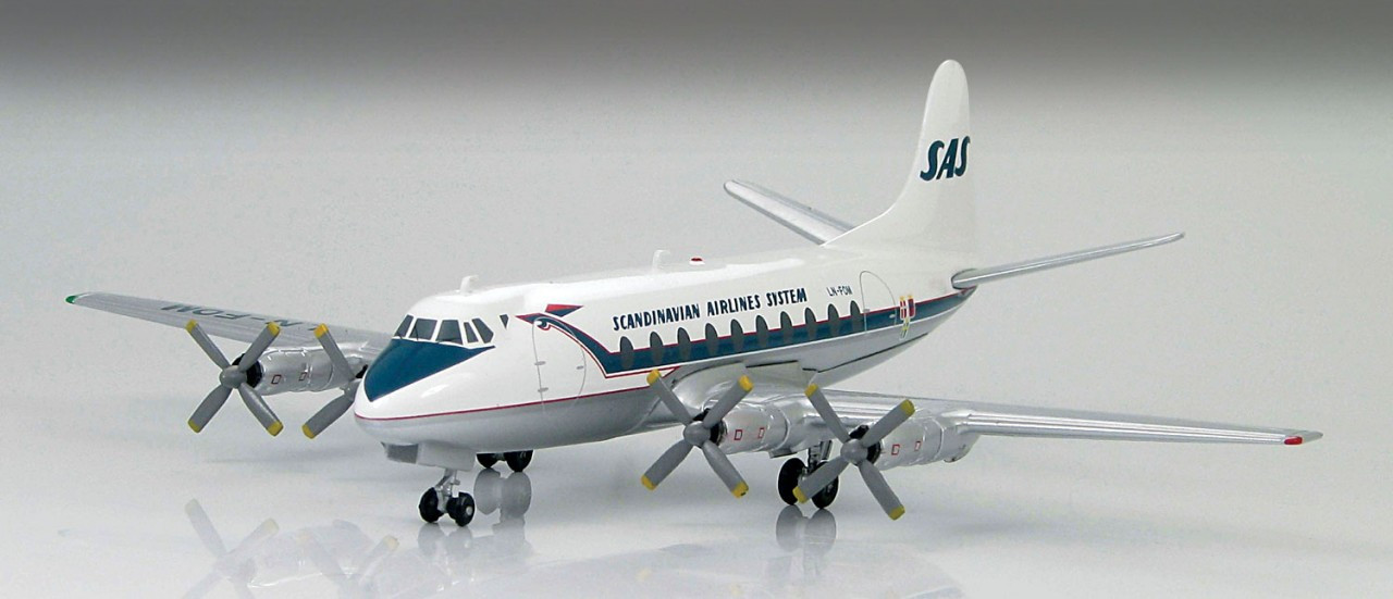 Scandinavian Airlines Vickers Viscount 700, 1:200 Hobby Master HM