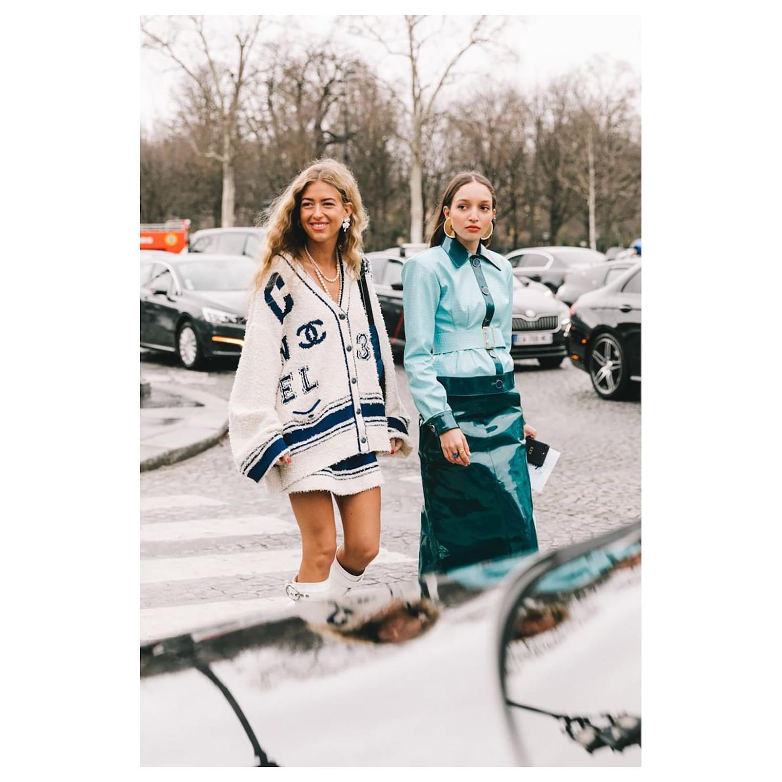 Chanel Iconic CC Logo Woven Tweed Mini Skirt White ref.1348277