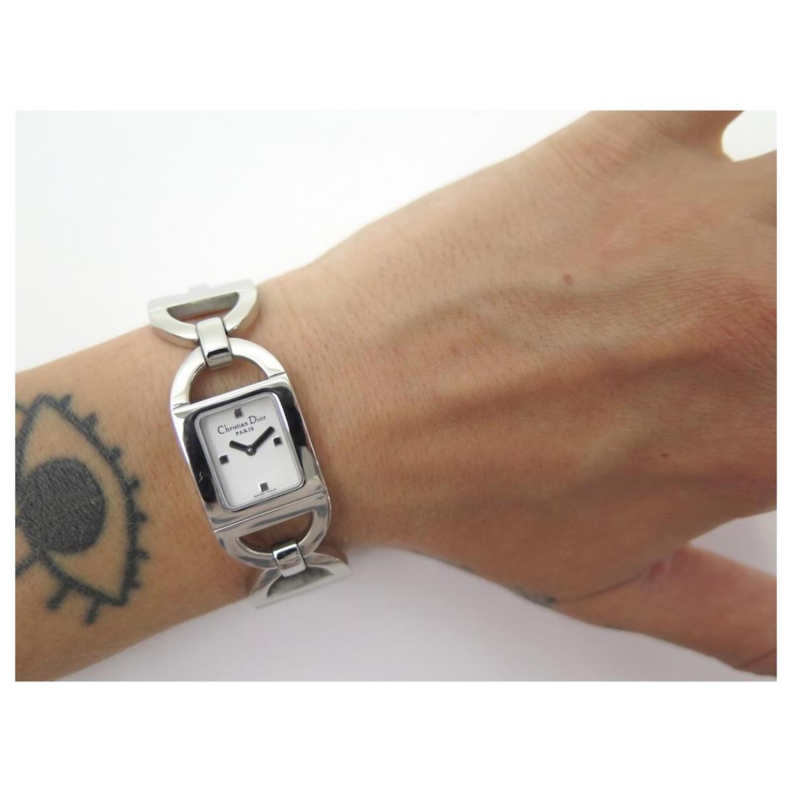 NEW CHRISTIAN DIOR PANDIORA D WATCH78-108 QUARTZ 19 MM STEEL WATCH