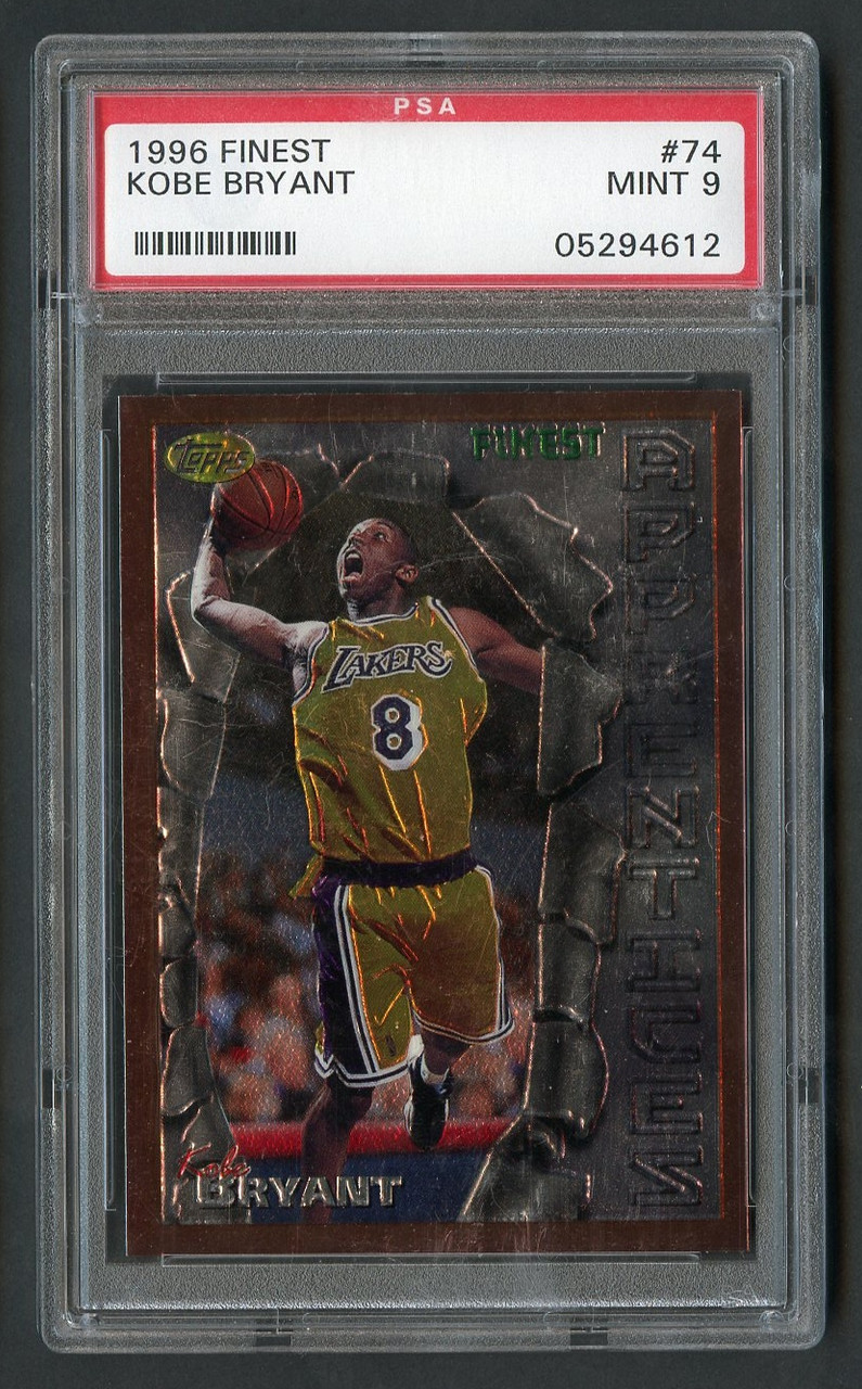 1996 Finest Kobe Bryant Rookie RC #74 PSA 9 Mint-No Coating
