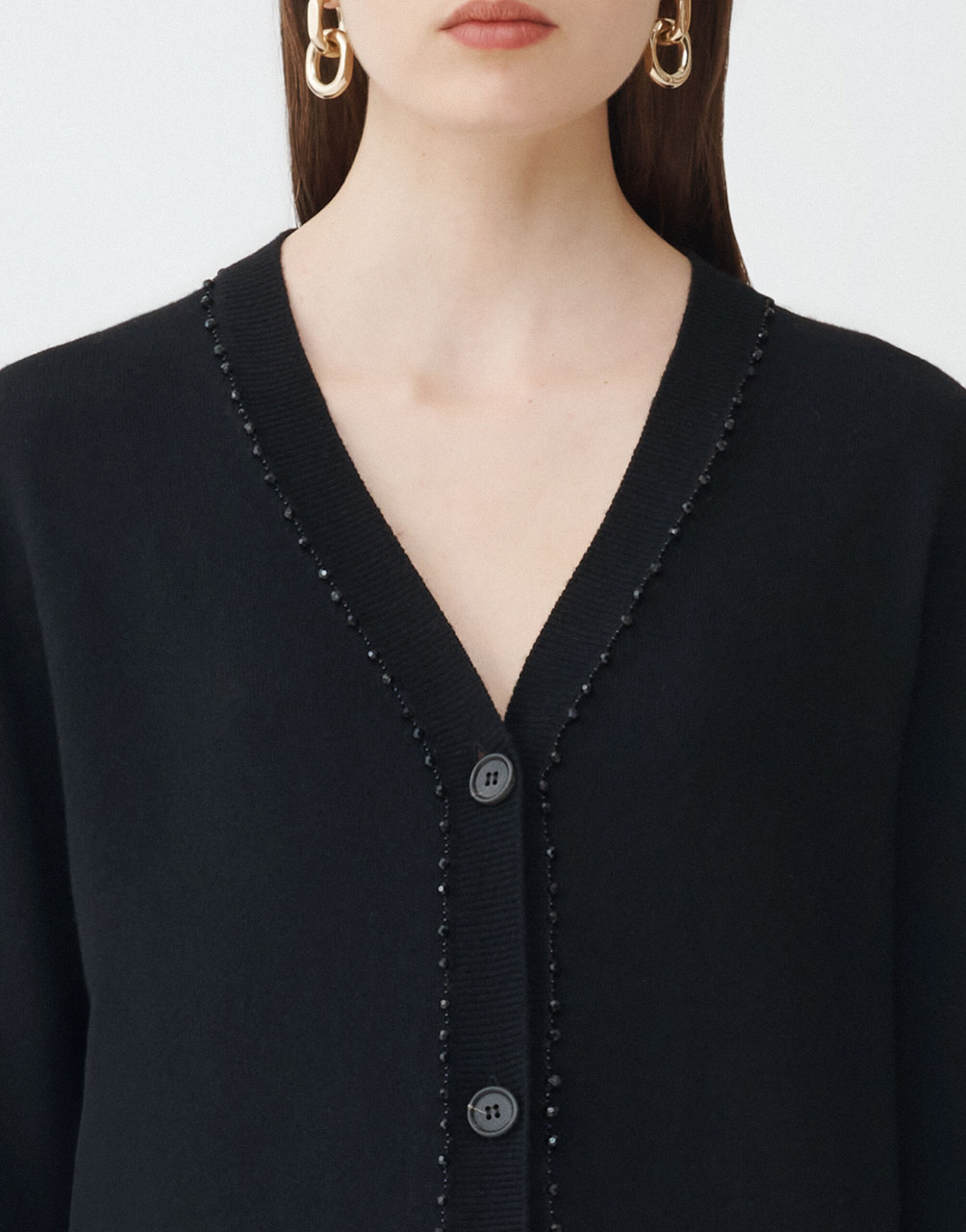 Fabiana Filippi Platinum Cardigan in Black