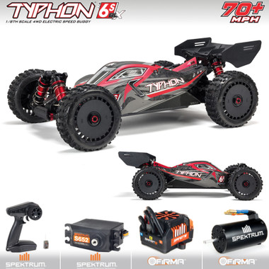 ARRMA ARA8606V5 1/8 TYPHON 6S V5 4WD BLX Buggy w/ Spektrum Firma
