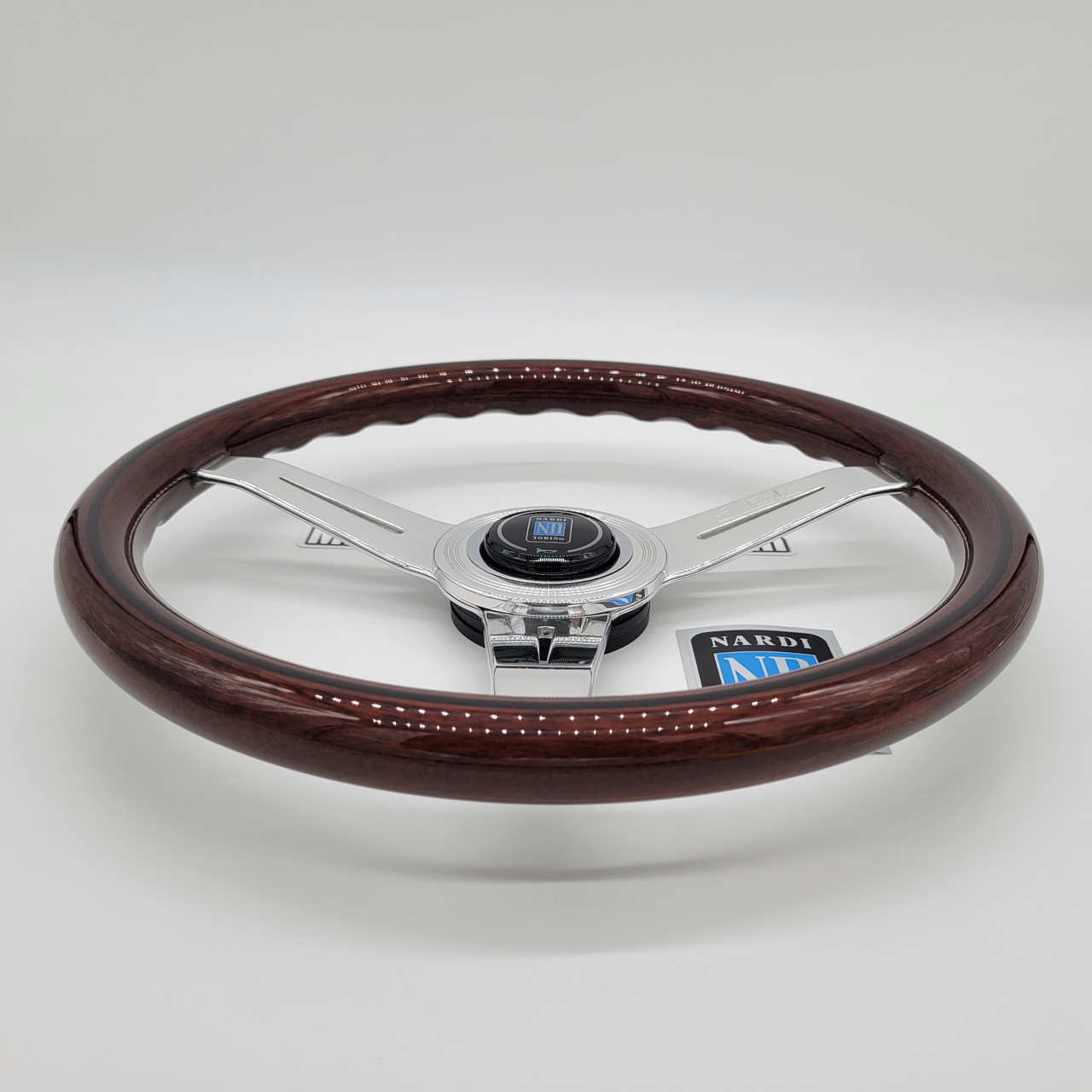 Nardi ND Classic 340mm Wood Silver Steering Wheel | MrSteeringWheel