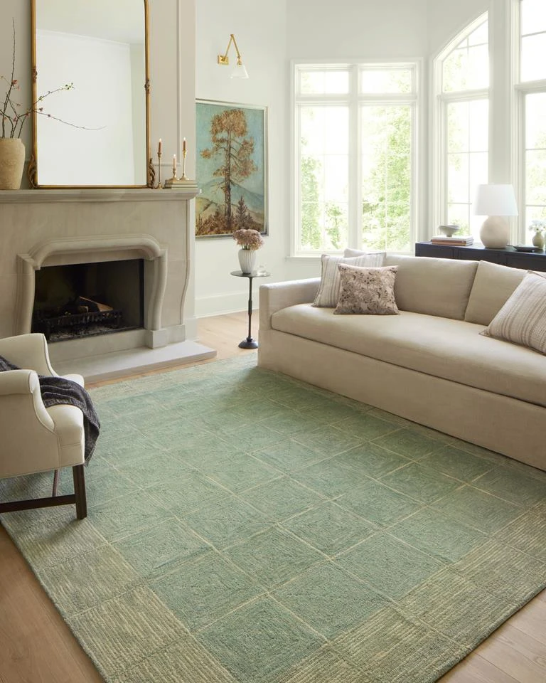 Francis FRA-02 Green Natural Area Rug - Chris Loves Julia x Loloi