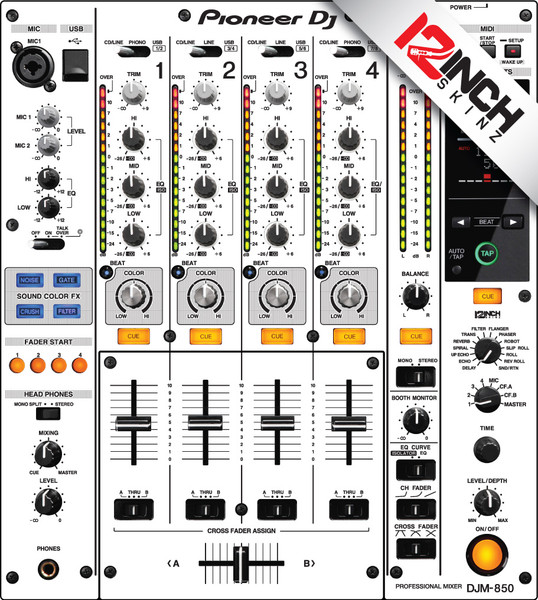 Pioneer DJM-850 Skinz - Colors - 12inchSkinz