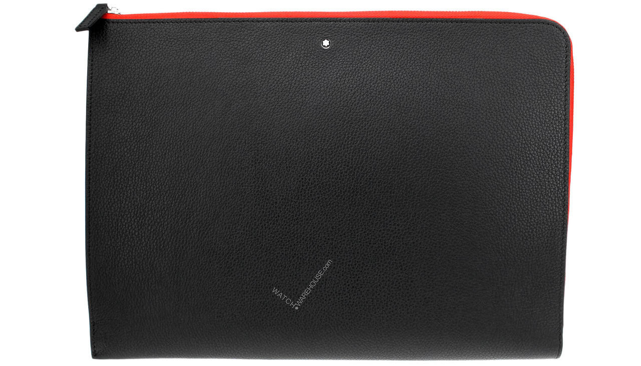 MONTBLANC Meisterstuck Soft Grain Black Red Leather Portfolio