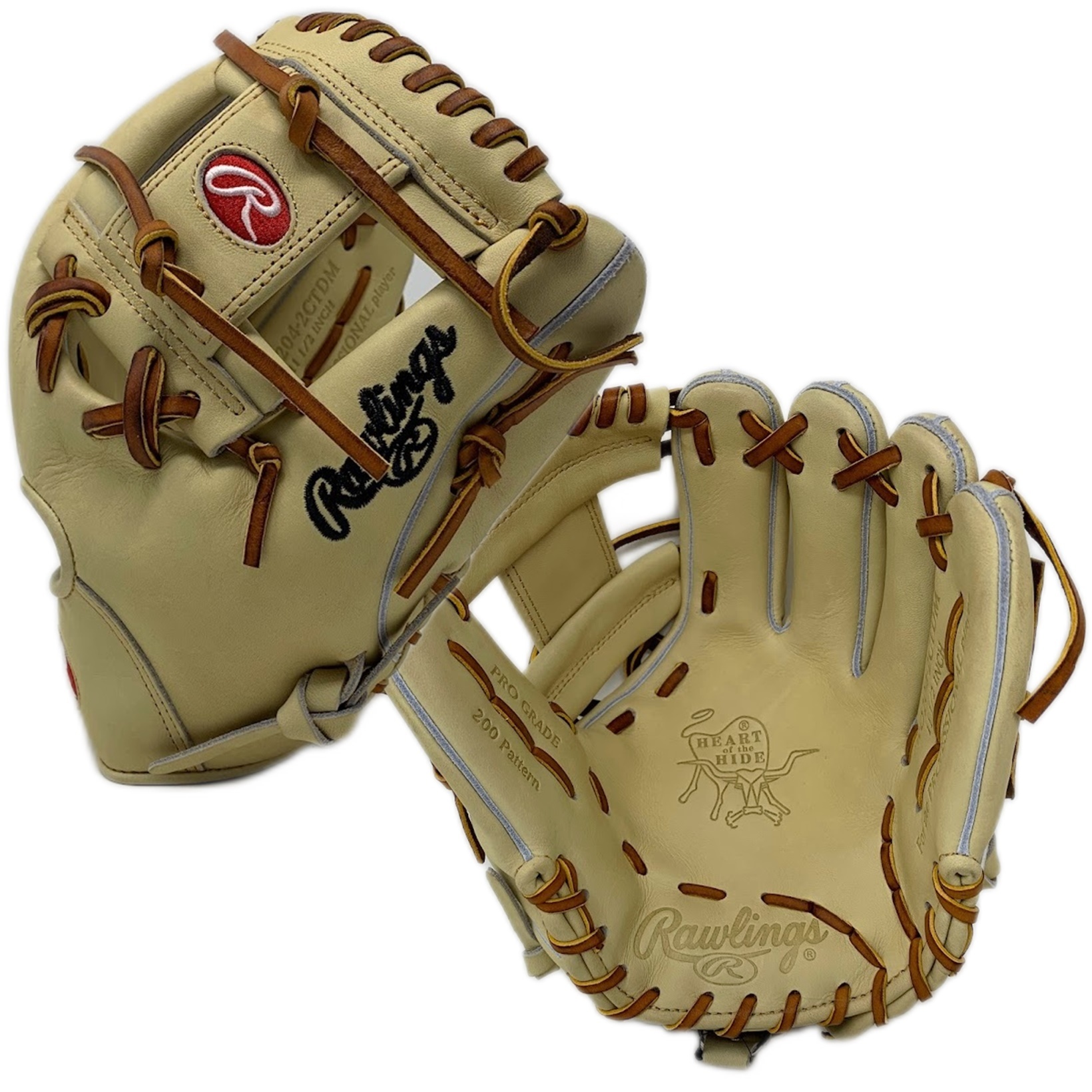Rawlings Heart of the Hide 204 Baseball Glove 11.5 Camel Tan Lace
