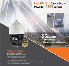Hanwha (FKA Samsung) XNP-6550RH 55x 2MP IR PTZ IP Camera