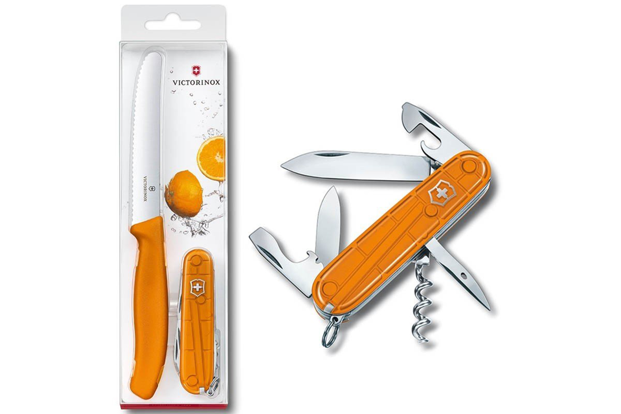 Swiss Army Color Twins Orange - Spartan & Paring Knife - DLT Trading
