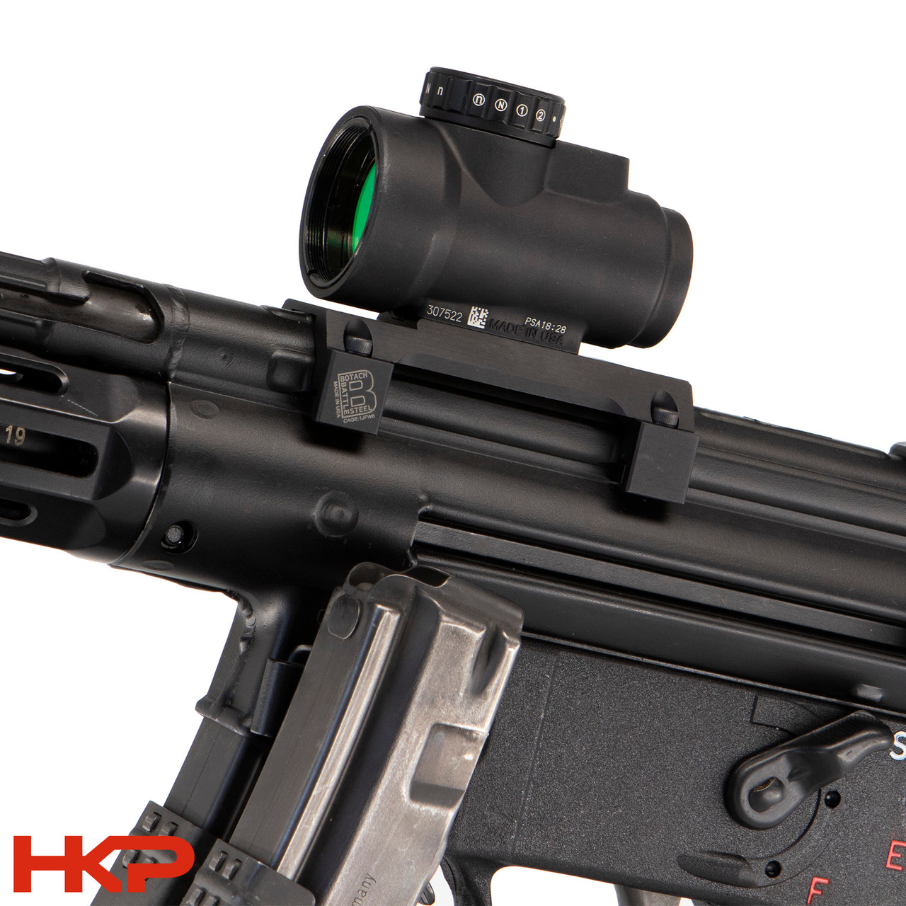 HK MP5 Mount - Trijicon MRO - Ultra Low Profile - Battle Steel