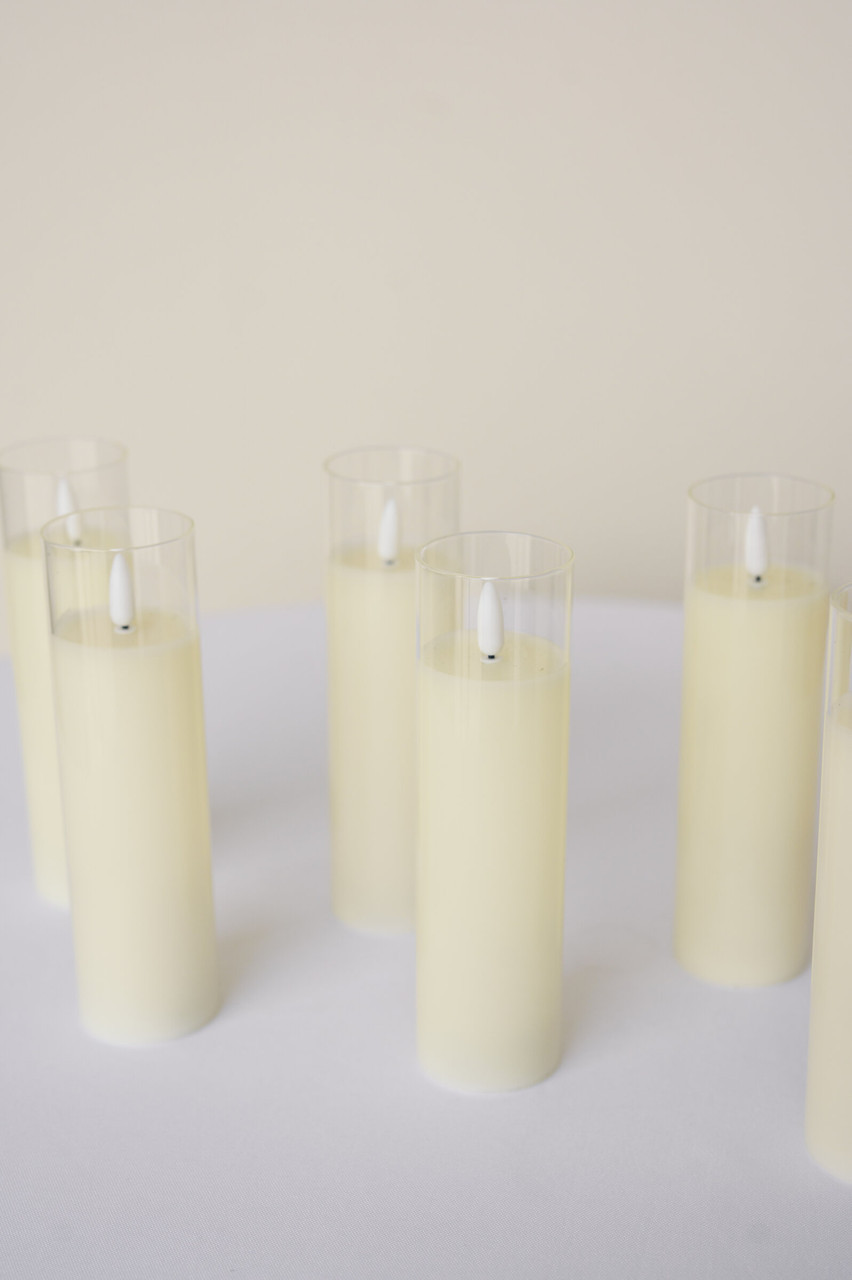 Medium Glass Pillar Candle (Set of 6) | Something Borrowed Blooms