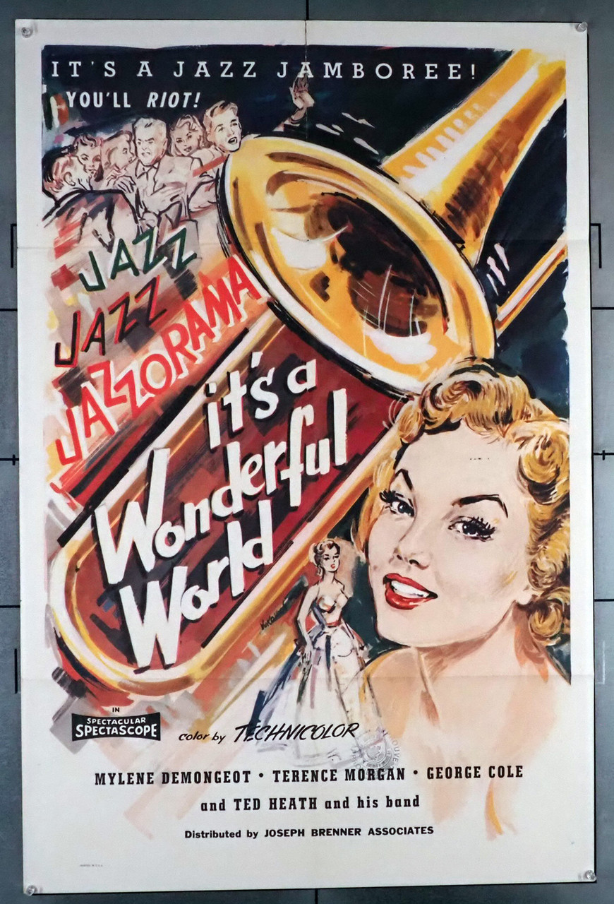 Original It's A Wonderful World (1956) movie poster in VG